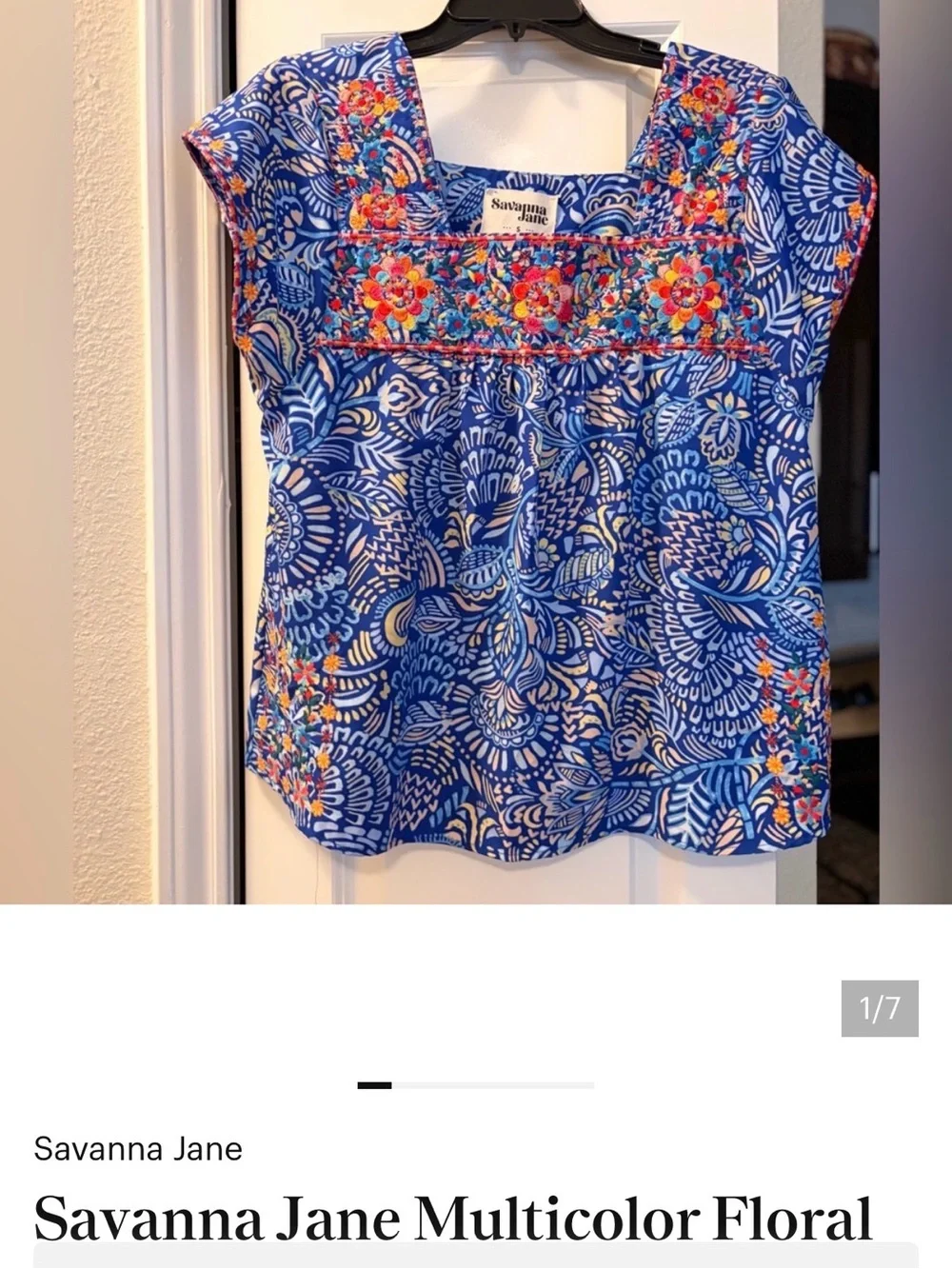Savanna Jane Multicolor Floral Blouse - Picture 1 of 3